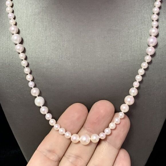 Akoya Pearl Necklace 14k Yellow Gold 19.5" 8.5 mm Certified $3,950 114446 - Picture 8 of 11